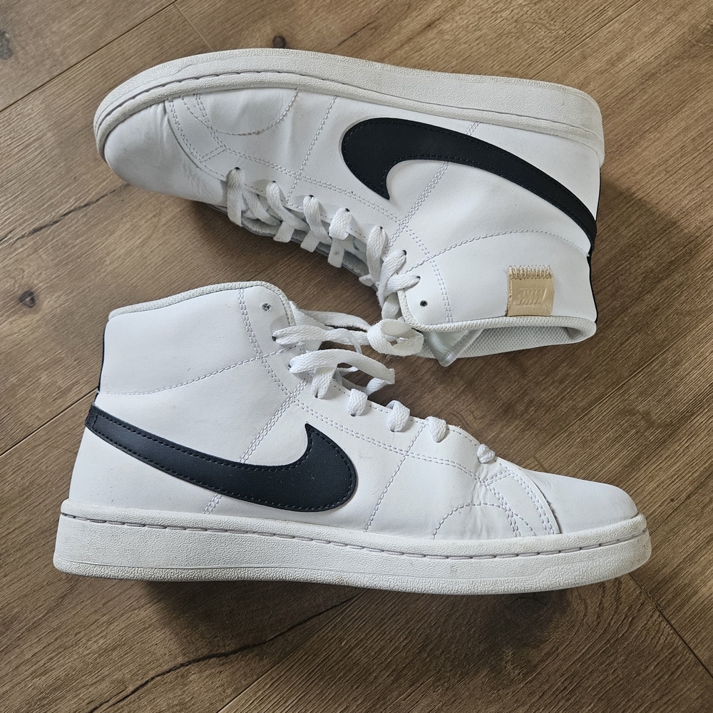 Nike White and Black High-Top Sneakers